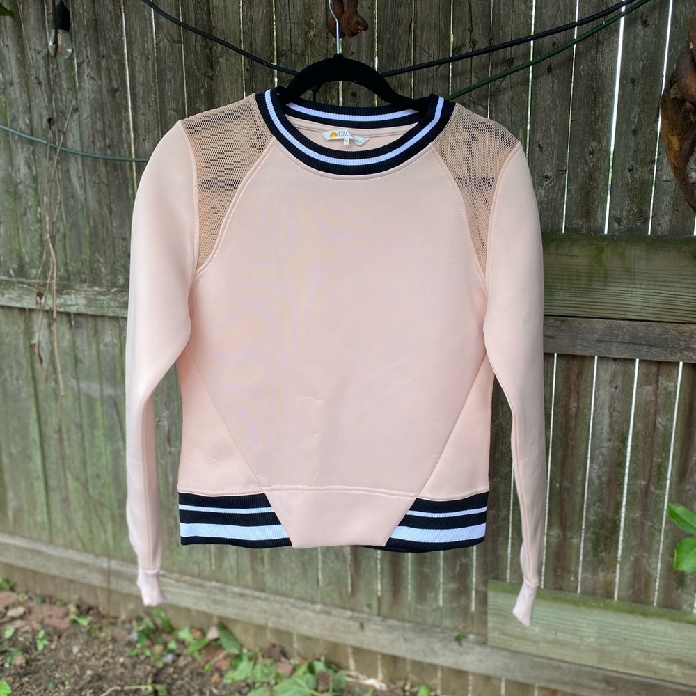 Neoprene Scuba Mesh Pullover Sweatshirt